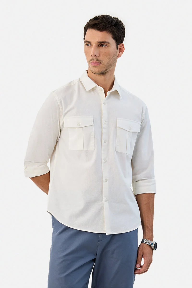 SNITCH Double Pocket Regular Fit Shirt